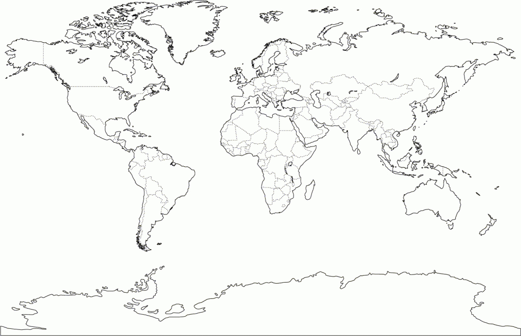Printable World Map Pdf New Blank | Anu | World Map Coloring Page - World Map Outline Printable For Kids