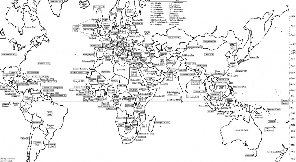 Printable World Map With Country Names | Danielrossi - Printable World Map With Countries Labeled