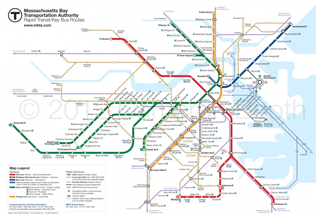 Project: Boston Mbta Map Redesign | Zertocon | Subway Map, Map, Boston - Mbta Subway Map Printable