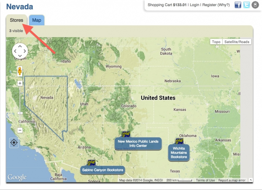 Publiclands | Nevada - California Public Lands Map