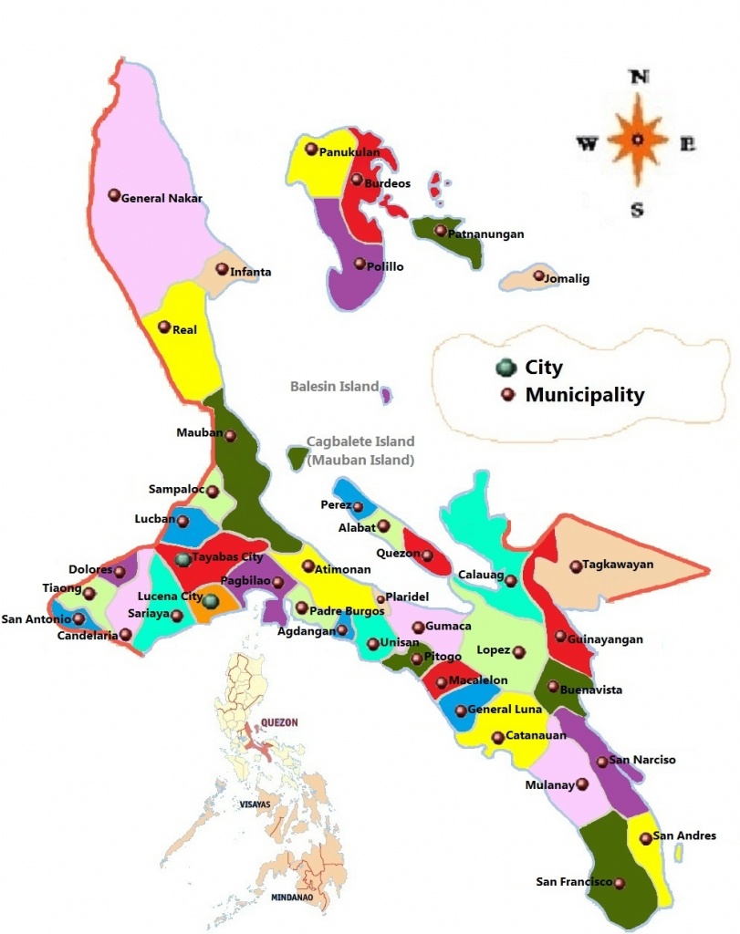 Quezon Philippines Map | Time Zones Map - Printable Quezon Province Map