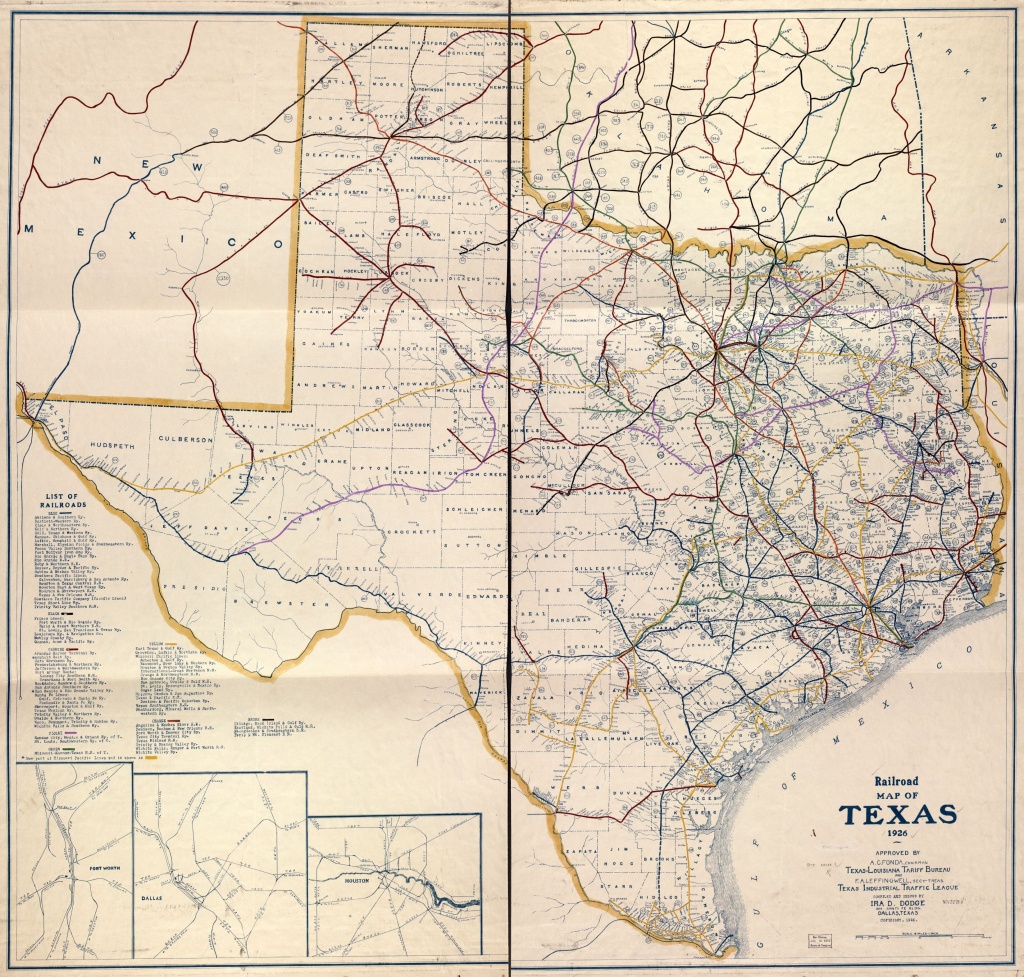 Railroad Map Of Texas, 1926 | Library Of Congress - Junction Texas Map