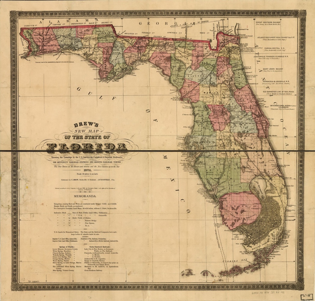 Railroad Maps, 1828 To 1900, Florida | Library Of Congress - Florida Railroad Map