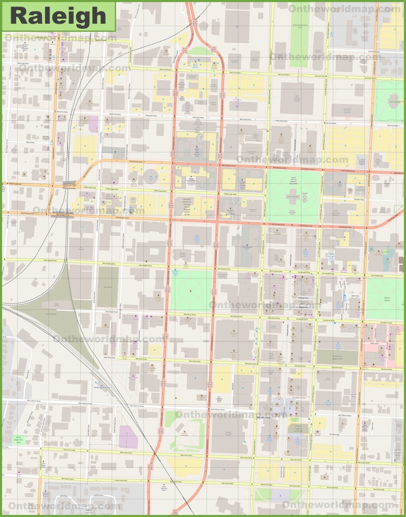 Raleigh Downtown Map - Printable Map Of Downtown Raleigh Nc
