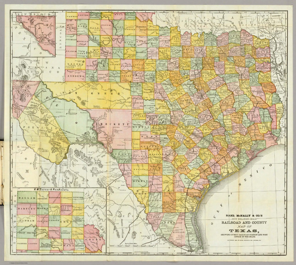 Rand Mcnally  Railroad And County Map Of Texas. / Rand Mcnally - Full Map Of Texas