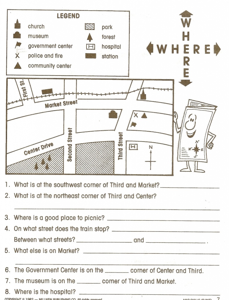 Reading Maps Worksheet Free Worksheets Library Download And Map Skills Quiz Printable 