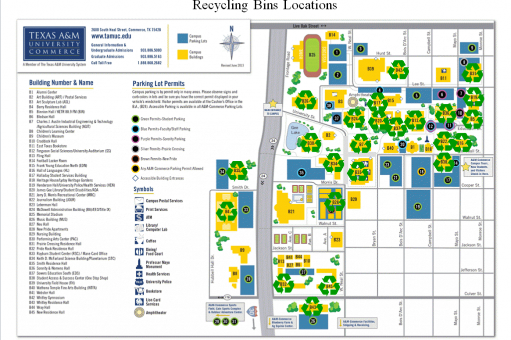Recycle Bins - Texas A&amp;amp;m University-Commerce - Texas A&amp;amp;amp;m Housing Map
