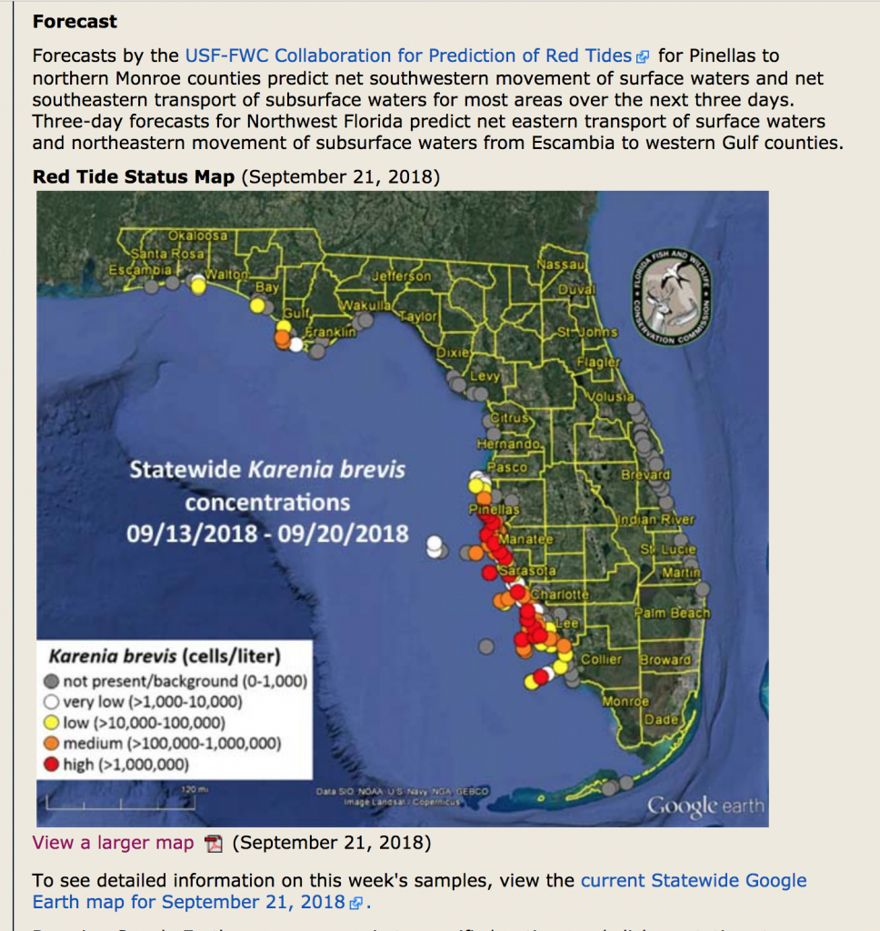 Red Tide Reaches Pinellas. - Page 4 - The Hull Truth - Boating And - Current Red Tide Map Florida