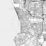 Redondo Beach, California   Area Map   Light | Hebstreits Sketches   Redondo Beach California Map