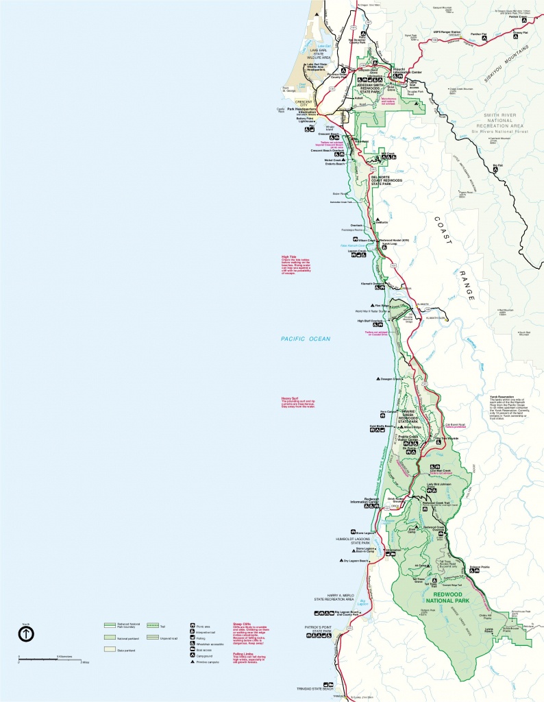 Redwood National Park Map, California - Full Size | Gifex - California State And National Parks Map
