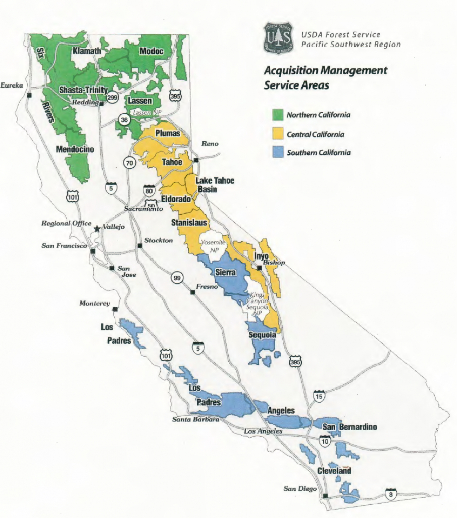Region 5 - Contracting - California Forests Map