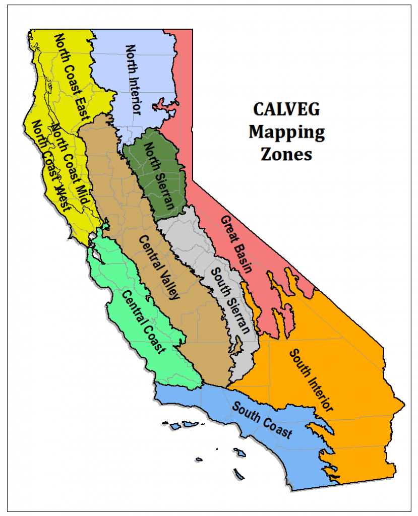 Region 5 - Resource Management - California Forests Map