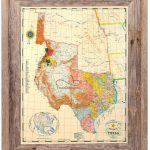 Republic Of Texas Map 1845 Large Framed   Vintage Texas Map Prints