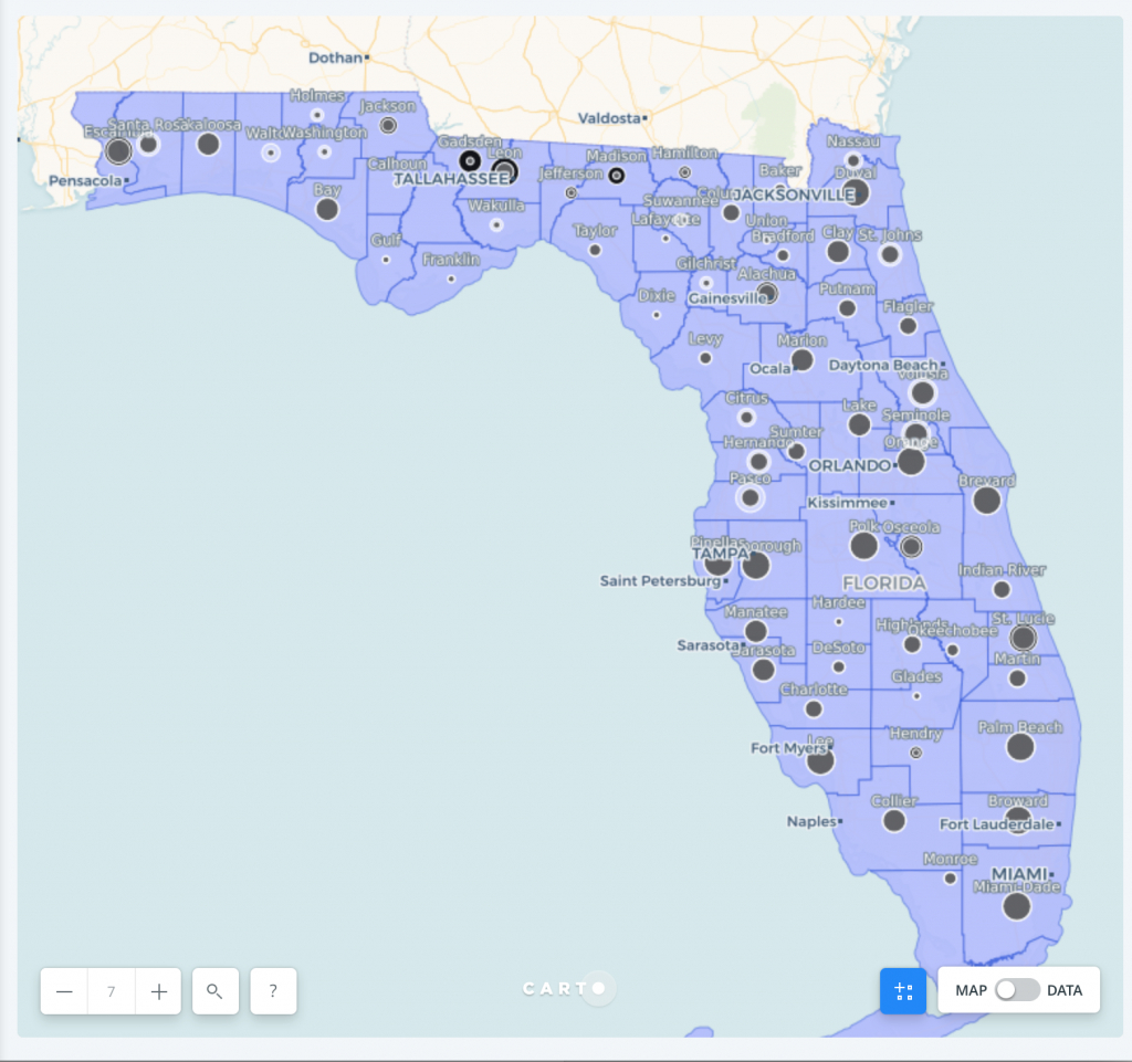 Resegregation In Florida School Districts · Mapping History - Florida School Districts Map