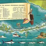 Retro Style 1960S Tourist Map Of The Florida Keys. [2844 × 1278] In   Florida Keys Map Art