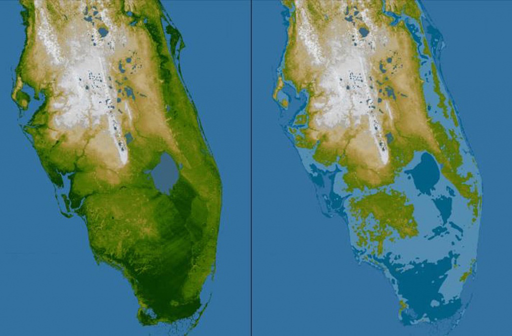 Rising Seas May Mean Tampa Bay Floods Even During Sunny Days | Wusf News - Map Of Florida After Sea Level Rise
