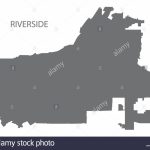 Riverside California City Map Grey Illustration Silhouette Shape   Riverside California Map