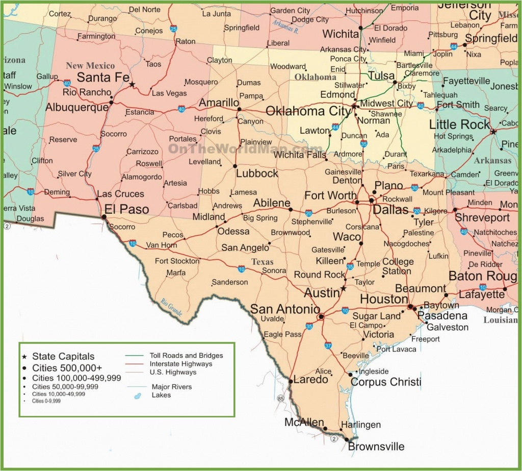 Road Map Of New Mexico And Texas Secretmuseum Texas New Mexico Map 