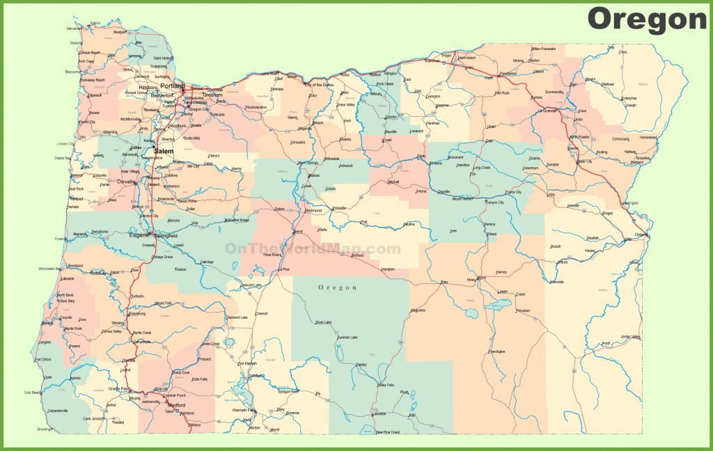 Road Map Of Oregon With Cities - Oregon Road Map Printable