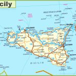Road Map Of Sicily With Cities And Towns   Printable Map Of Sicily
