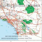 Road Map Of Southern California Including : Santa Barbara, Los   Los Angeles California Map