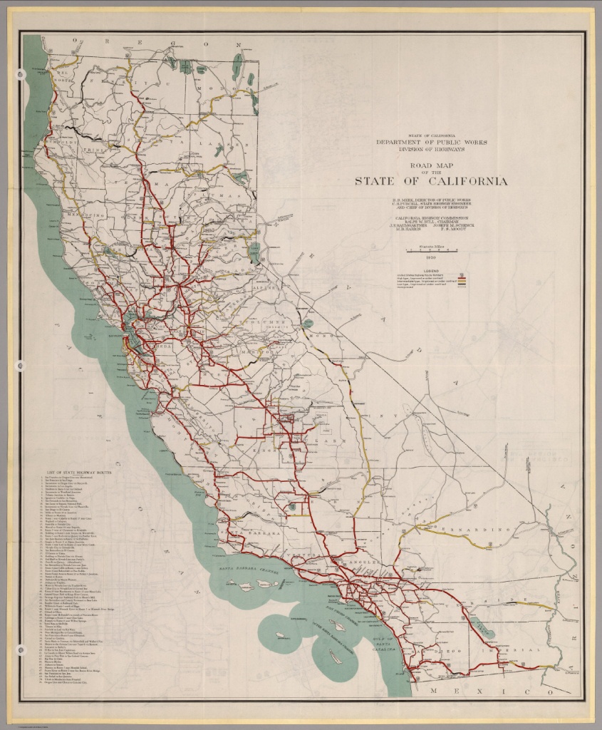 Road Map Of The State Of California, 1930. - David Rumsey Historical - California Road Atlas Map