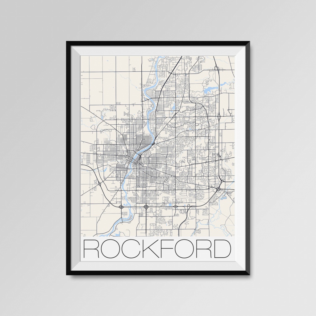 Rockford Illinois Map Rockford City Map Print Rockford Map | Etsy - Printable Map Of Rockford Il