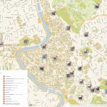 Rome Attractions Map Pdf   Free Printable Tourist Map Rome, Waking   Rome City Map Printable
