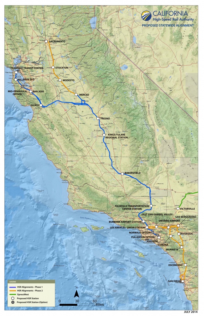 Route Of California High-Speed Rail - Wikipedia - California Rail Pass Map