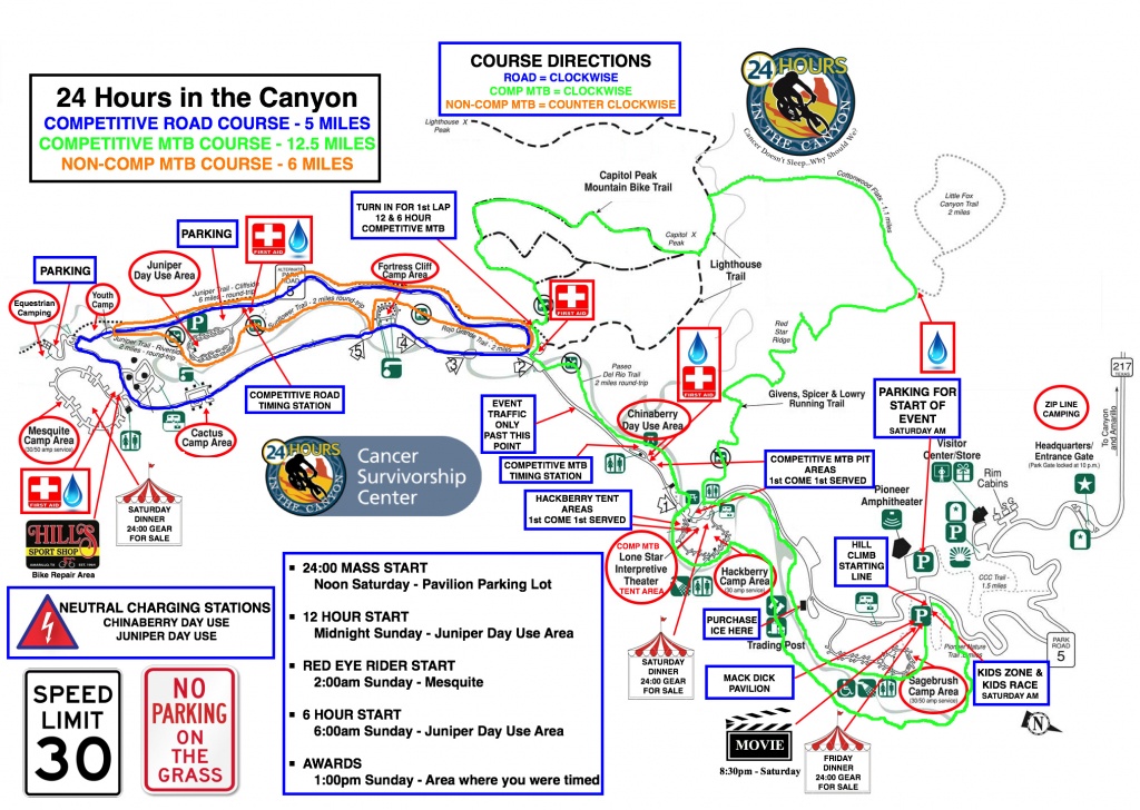 Routes / Maps / Rules - 24 Hours In The Canyon - Midnight Texas Map