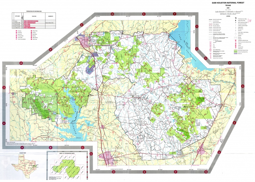 Sam Houston National Forest Map - New Waverly Texas • Mappery - Texas Wma Map