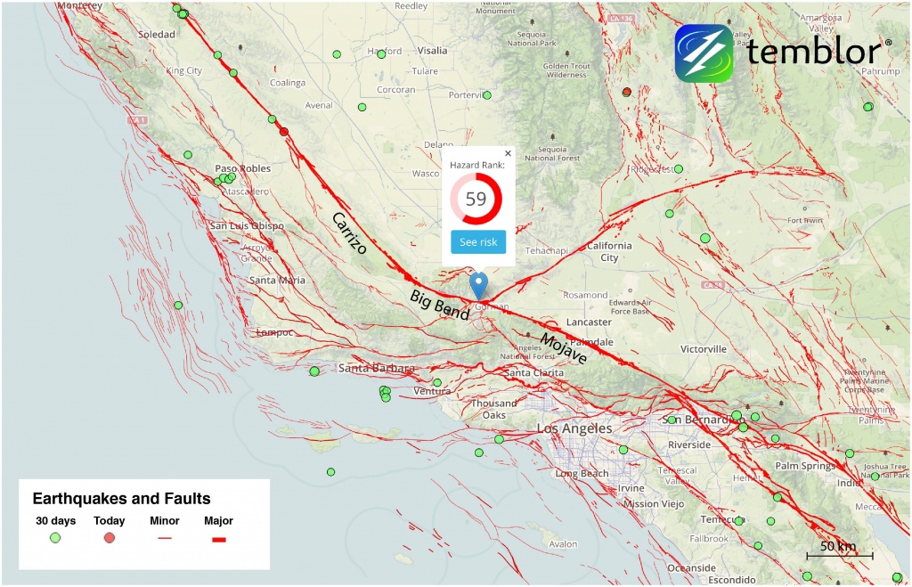 San-Andreas-Fault-Map-Southern-California-Fault-Map – Temblor - Map Of The San Andreas Fault In Southern California