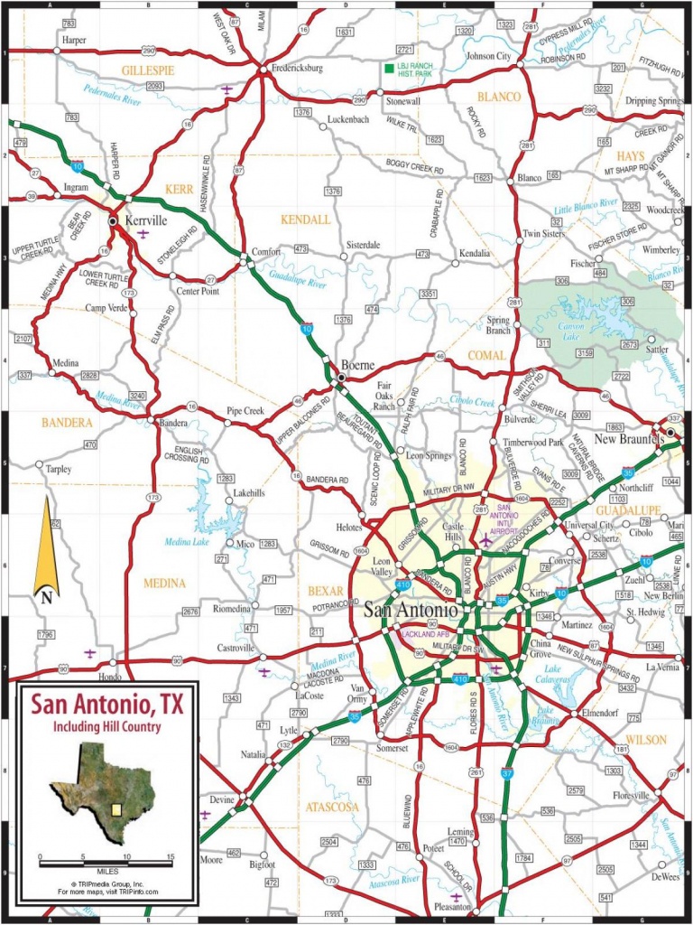 San Antonio And Surrounding Cities Map - Map Of San Antonio And - Map Of San Antonio Texas Area