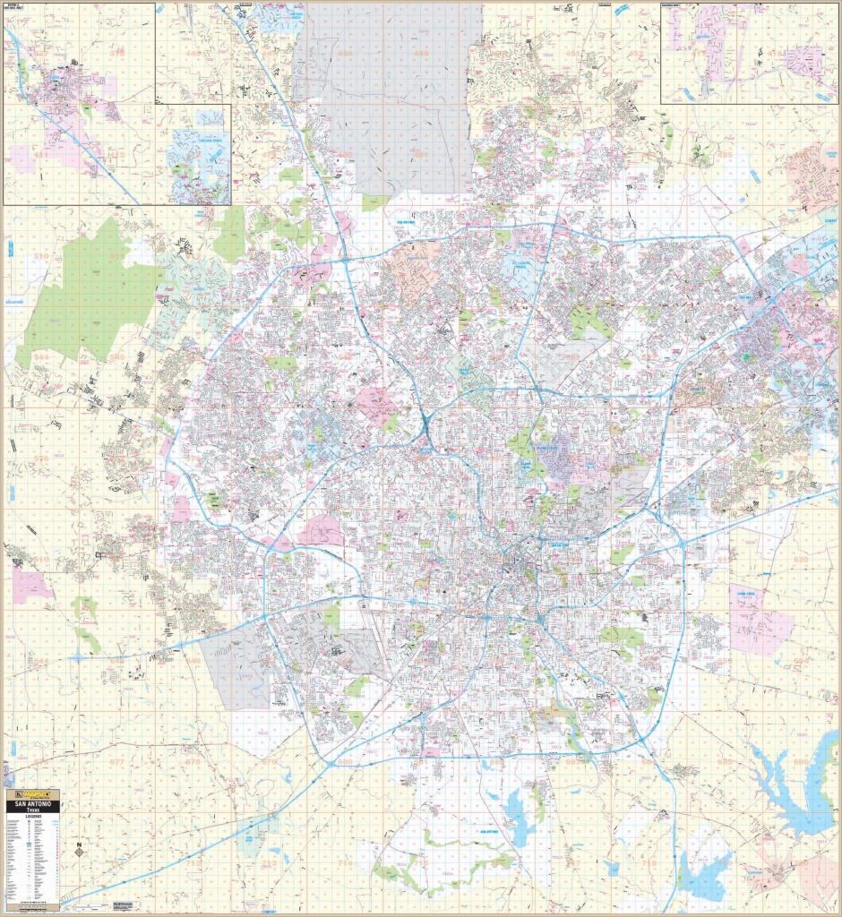 San Antonio &amp;amp; Bexar Co, Tx Wall Map – Kappa Map Group - Map Of San Antonio Texas And Surrounding Area