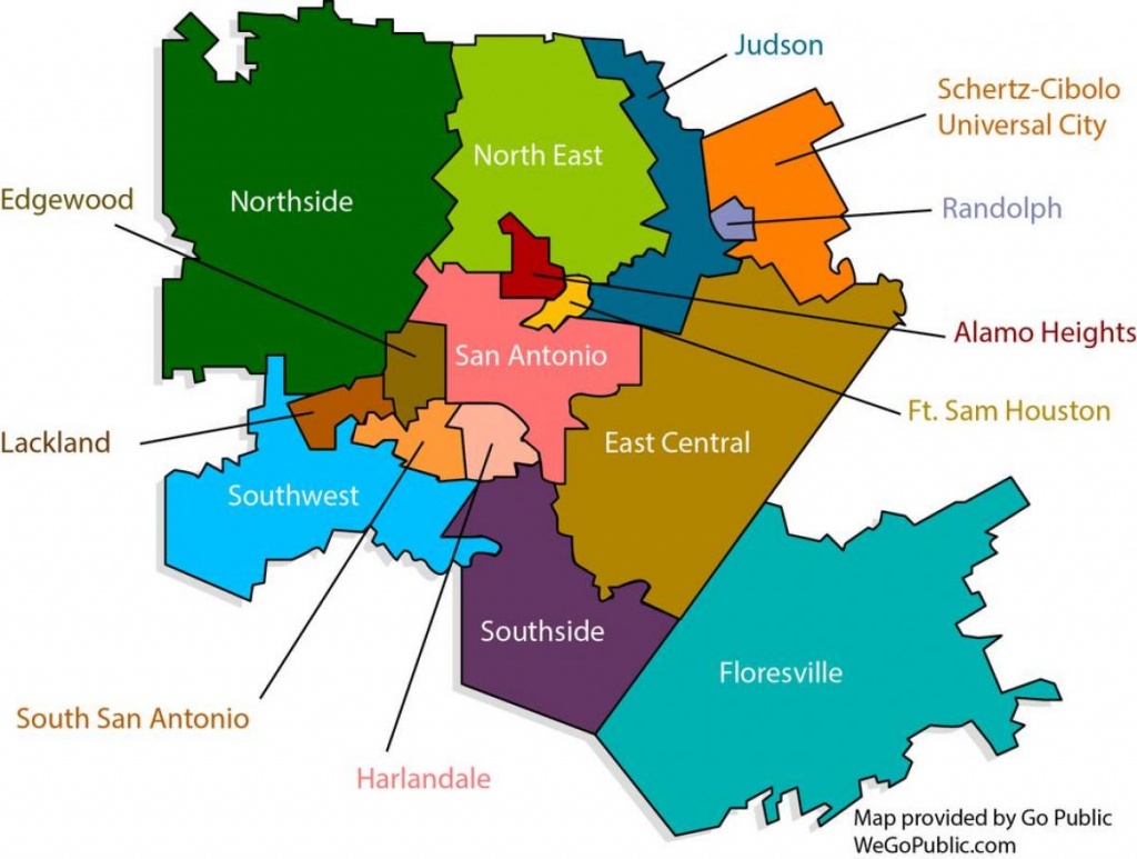 San Antonio District Kaart - Kaart Van San Antonio-District (Texas - Lackland Texas Map