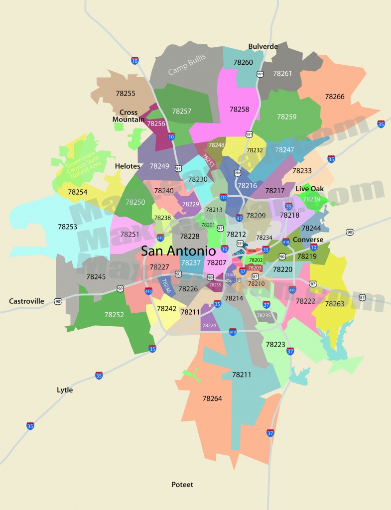 San Antonio Zip Code Map | Mortgage Resources - Map Of San Antonio Texas And Surrounding Area