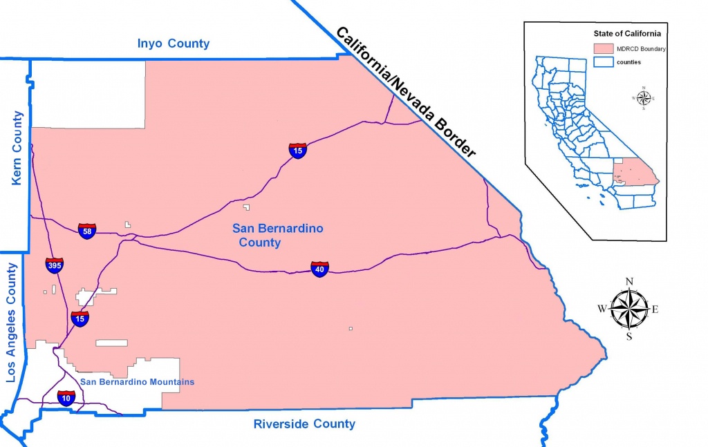 San Bernardino County Map And Travel Information | Download Free San - Map Of San Bernardino County California