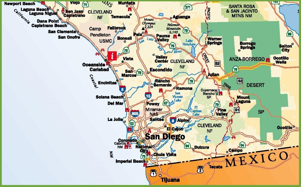 Detailed Map Of San Diego California - Printable Maps