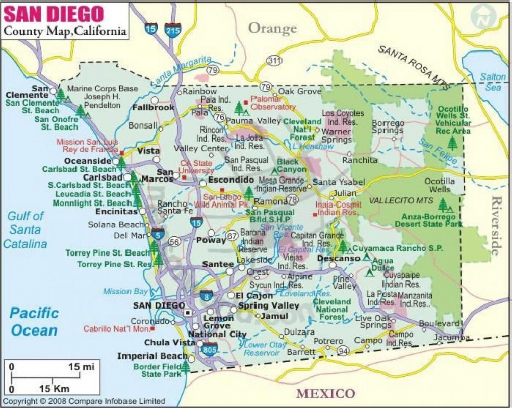 San Diego County Cities Map - Map Of San Diego County Cities - Printable Map Of San Diego County