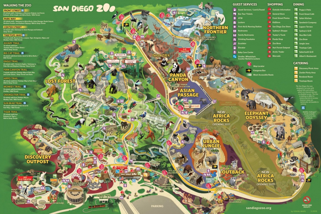 San Diego Zoo Map - San Diego Attractions Map Printable