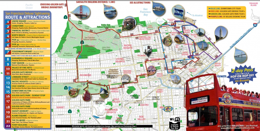 San Francisco Tourist Map Printable | Maps Update #21051488: San - Map Of San Francisco Attractions Printable
