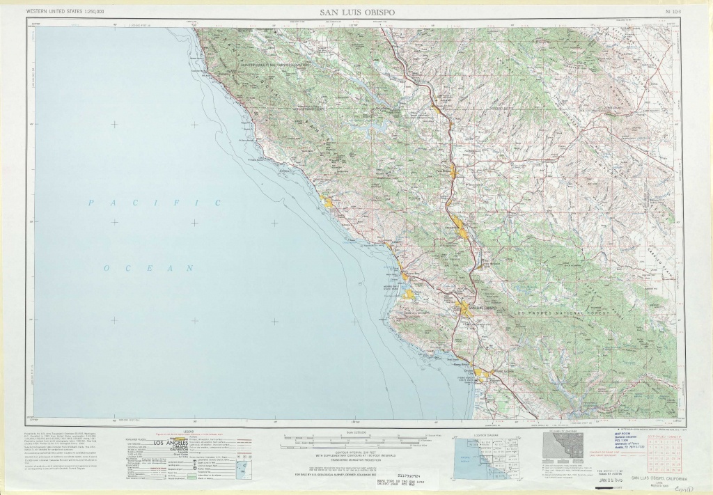San Luis Obispo Topographic Maps, Ca - Usgs Topo Quad 35120A1 At 1 - Usgs Maps California