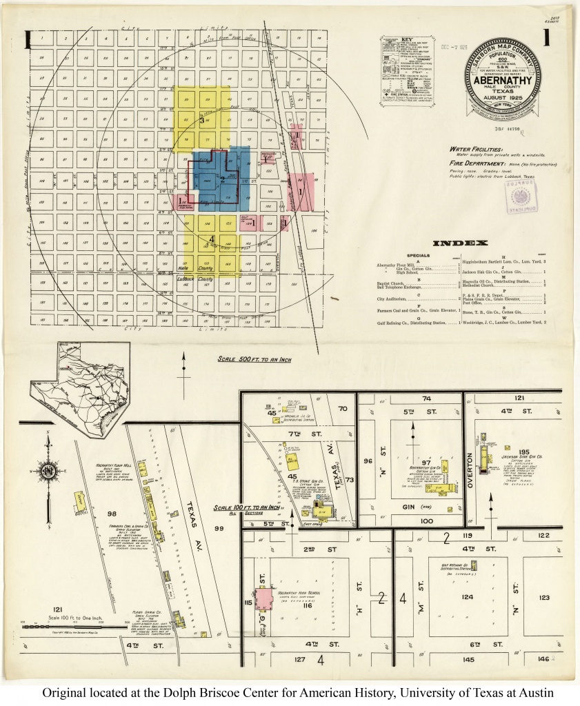 Sanborn Maps Of Texas - Perry-Castañeda Map Collection - Ut Library - Texas Fire Map
