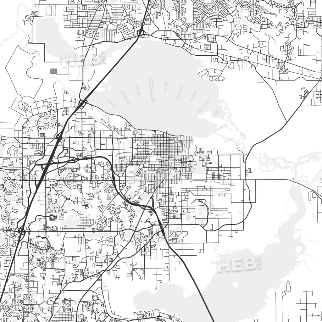 Sanford, Florida - Area Map - Light | Hebstreits Sketches - Sanford Florida Map