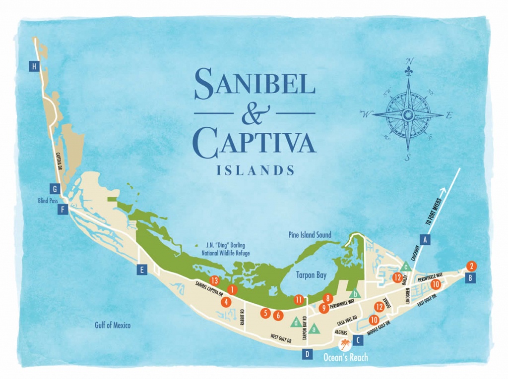 Sanibel Island Beaches And A Beach Map To Guide You - Map Of Islands Off The Coast Of Florida