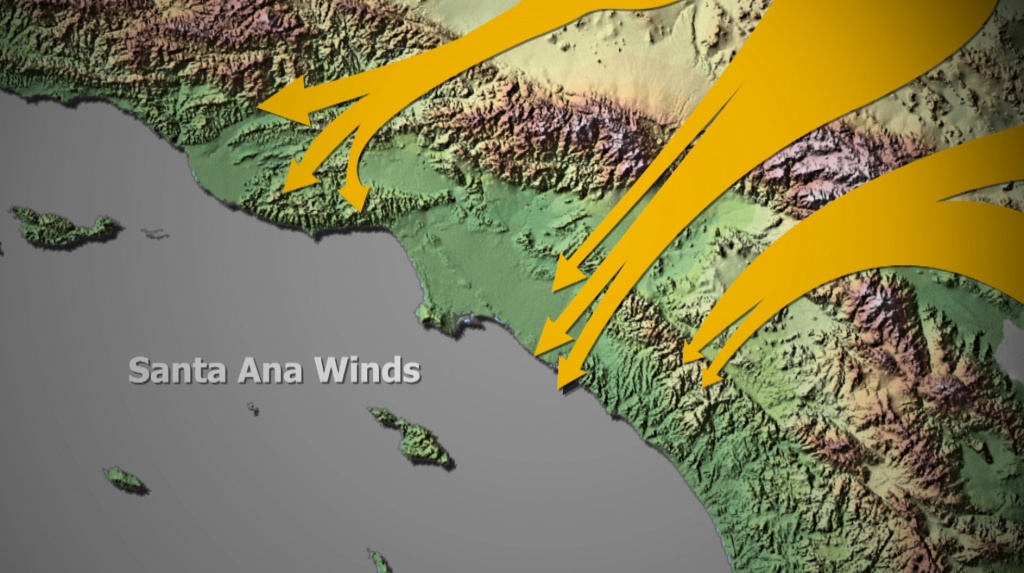 Santa Ana Winds - Real Time Wind Map California