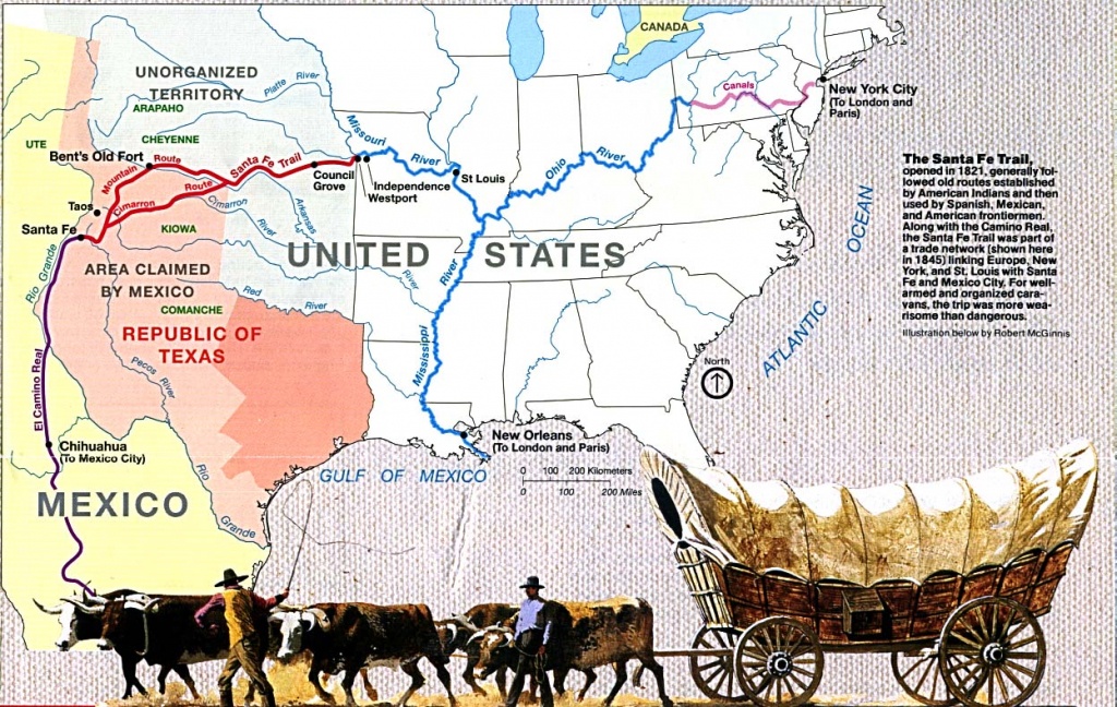 Santa Fe Trail - Wikipedia - Map Of Texas Showing Santa Fe