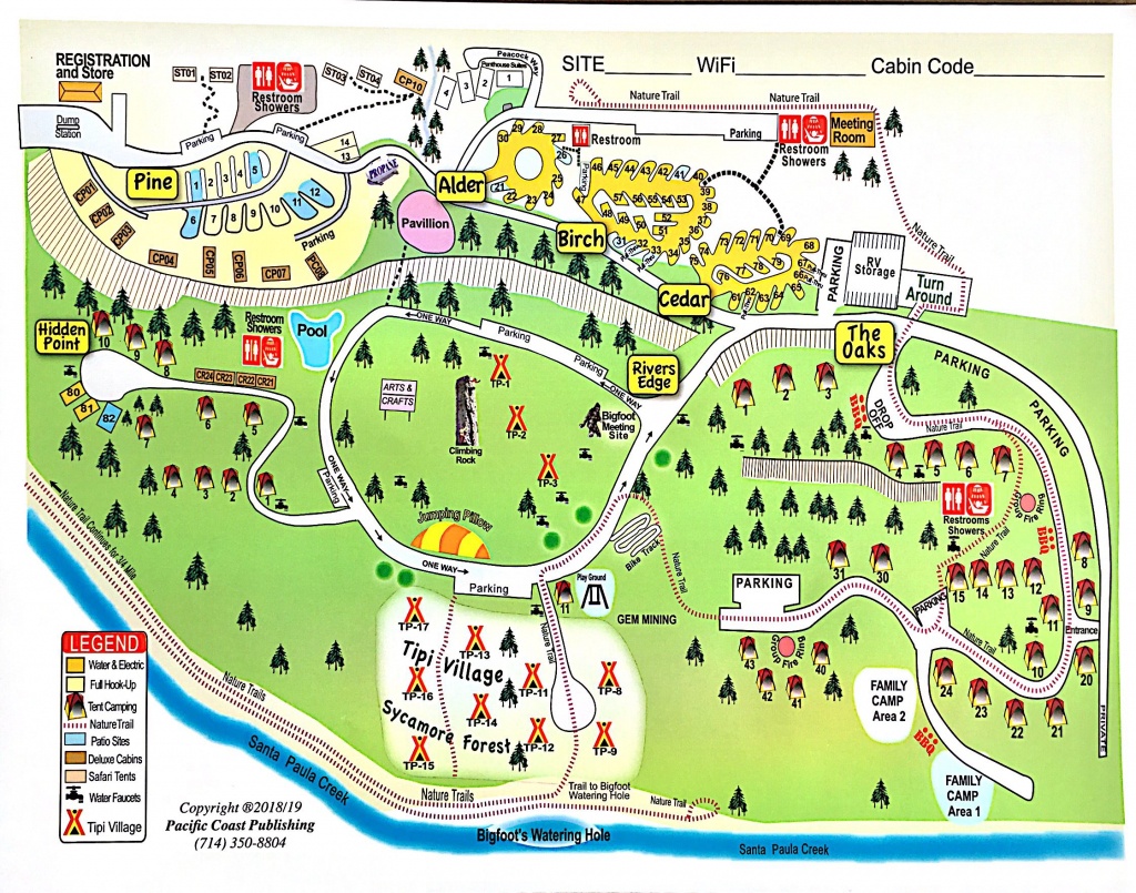 Chula Vista Koa Campground Site Map  Summertime In 2019 - California 