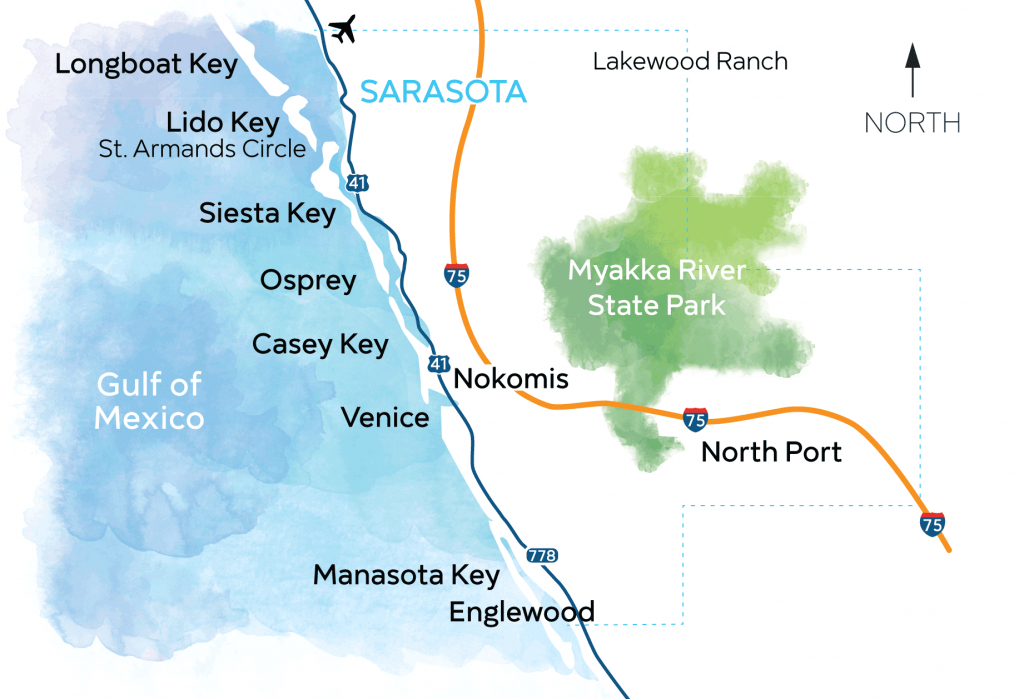 Sarasota County Realtydale Thomas Casey Key Florida Map 