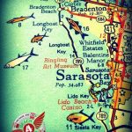 Sarasota Map Art, Vintage Florida Map Art, Sarasota Wall Art Sarasota  Florida Gifts Old Fl Map Vintage Florida Map Print Siesta Key Map Art   Lido Beach Florida Map
